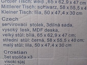 Sada tří stolečků NOVÉ ORIG. ZABALENÉ - 2