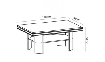 Konferenční Stolek Kora 120cm Bílá - 2