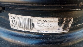 4x Plecháče na fabii 2 5x100 R14 et 37 - 2