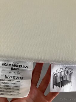 Matrace do postýlky 120x60 pěnová Jysk basic top stav - 2