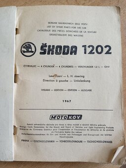 Škoda 1202 STW-katalog náhr. dílů. - 2