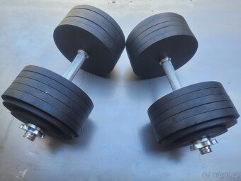 Nakládací jednoruční činky 2× 2,5kg - 60kg - 2