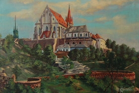 Obraz ZNOJMO s kostelem sv. Mikuláše 1934 - 2