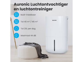 ZÁRUKA:Auronic odvlhčovač a čistička vzduchu, 20L/den,bílá - 2