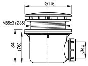 RAVAK Vaničkový sifon Standard 90 X01314 (12ks - cena/ks) - 2