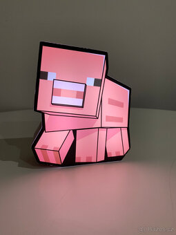 Dekorativní lampa Minecraft – Prasátko - 2