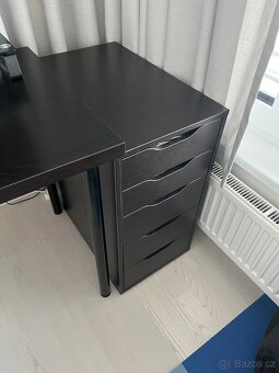 Psací stůl IKEA Linnmon a Zásuvkový díl IKEA Alex - 2