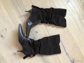 Zara, dámské kožené kozačky, vel.37. - 2
