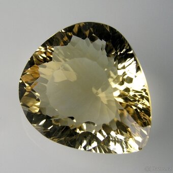 Citrín-kapka, concave - 17,33 ct. - 2