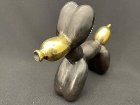 Socha bronz/mosaz Ballon dog - menší, patina - 2