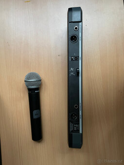SHURE dvoukanálový přijímač + ruční mikrofon, kapesní vysíl - 2