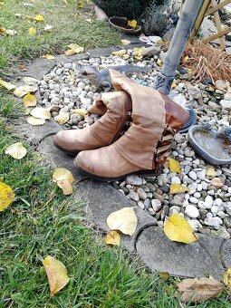 Zimní kozačky 41 hnědé - 2