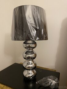 designová lampa, Lampička na noční stolek černá , stříbrná - 2