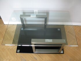 Konferenční/Televizní stolek SKLO-černá, Design Kus - 2