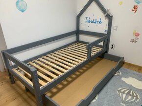 Dětská domeckova postel s pristylkou - NOVÁ - 2