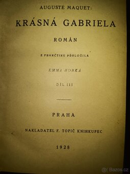 Kniha krásná Gabriela 1928 - 2