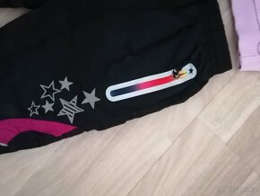 Dívčí zateplené kalhoty, mikina vel. 110 - 2