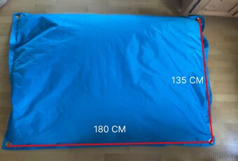 Nabízím 2 velké sedací vaky – zelený a modrý (130×170 cm) - 2