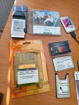 8x PCMCIA karty (LAN, WiFi apod...) + PMCIA na PCI - 2