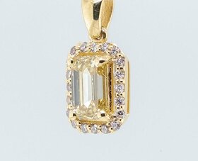 Krásný 14K přívěšek s diamanty 0,93ct - certifikát AIG - 2
