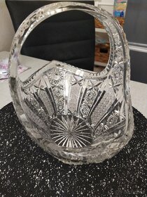 Křišťálový broušený koš - 2