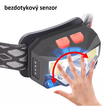 šikovná led čelovka, Bezdotykový sensor - 2