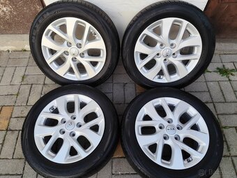 ALU 5x114.3 r16 KIA + LETNÍ PNEU - PĚKNÁ SADA - 2