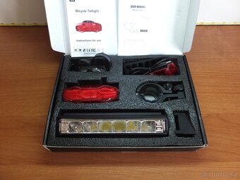 Nová kvalitní sada světel na kolo USB nabíjení. - 2
