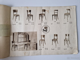 Starý reklamní katalog vzorník ohybaný nábytek Thonet c1930 - 2