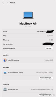 Space Gray MacBook Air M1 16GB 256 SSD - 2
