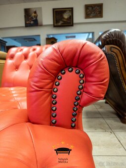 Original chesterfield sofa - zaruka - super stav - 2