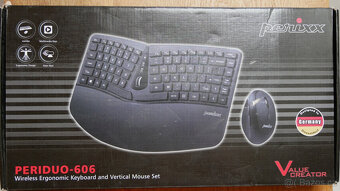 ergonomická sada klávesnice a myši Perixx Periduo-606, nová - 2