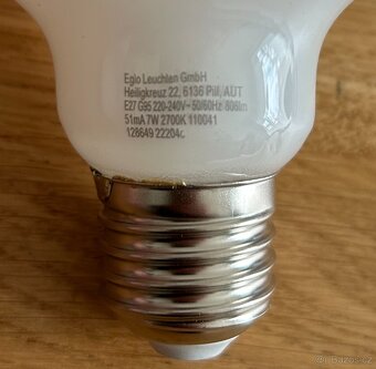 9ks Eglo LED žárovky E27, G95, 806 lm, 2700 K, 1x7W, mléčné - 2