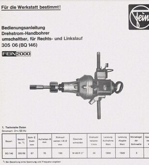 Vrtačka FEIN BQ146 (Sháním) - 2