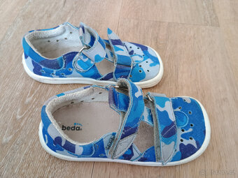 Barefoot sandály Beda - Blue Military modré vel. 28 - 2