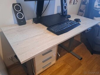 Polohovací psací stůl zn.Liftor+šuplíky - 2