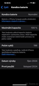 iPhone 16 pro max, černý, záruka 11/2026 - 2