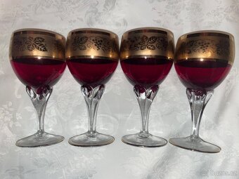 Rubínové sklenky na víno BOHEMIA CRYSTAL - 2