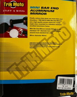 Mini zrcátka na konce řídítek TRIK MOTO - 2