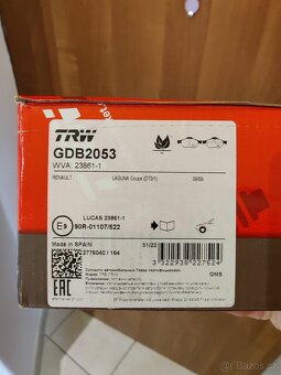 Brzdové destičky TRW GDB2053 - 2