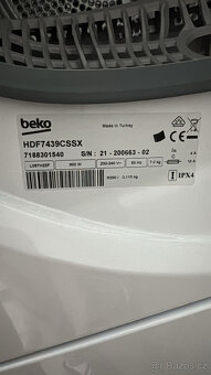Prodám Sušičku Beko HDF7439CSSX - 2