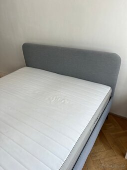 Čalouněná postel IKEA SLATTUM + matrace HAFSLO 140×200 cm - 2