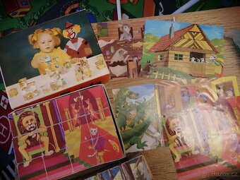 11x retro dřevěné kostky - retro hračky - prodej sbírky - 2