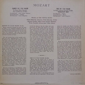 Mozart- Kvintet Es dur (K.452)/Trio Es dur (K.498) vinyl LP - 2