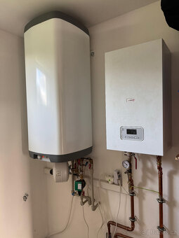Elektrický kotel (9 kW) + Bojler (149 l) stáří 4 roky - 2