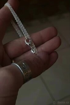 Nový dámský řetízek na krk náhrdelník 925 Délka 45 cm - 2