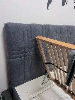 ČALOUNĚNÁ POSTEL ELZA 180X200, BARVA:ENJOY 22 ANTRACIT;S ROŠ - 2