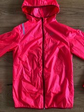 Oranžovo-růžová lehká bunda/větrovka s kapucí Decathlon - 2