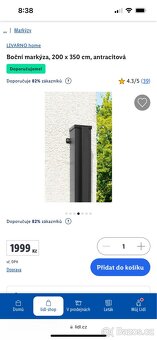 Boční markýza Livarno Home (NOVÉ, NEROZBALENÉ) - 2