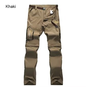 Trekové outdoor kalhoty - khaki barva - 2